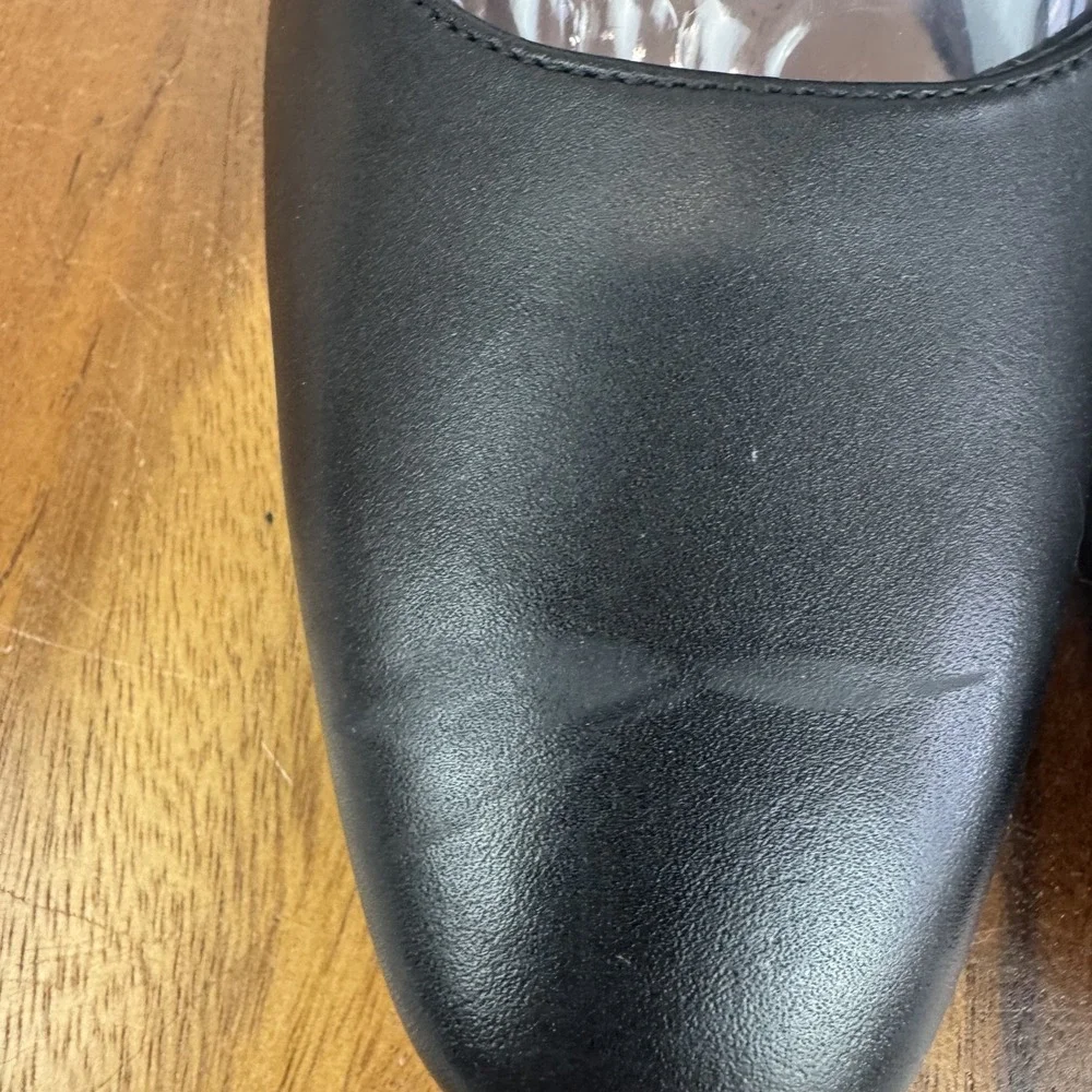New Womens Blondo Shirley Black Leather Heeled Mary Jane Pumps Size 10 M NWOB - Picture 5 of 9